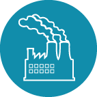 factory with smoke